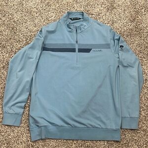 Travis Mathew quarter zip blue long sleeve shirt